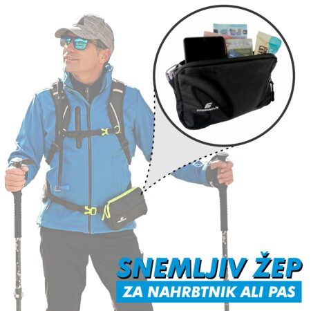 Snemljivi žep za nahrbtnik - črn